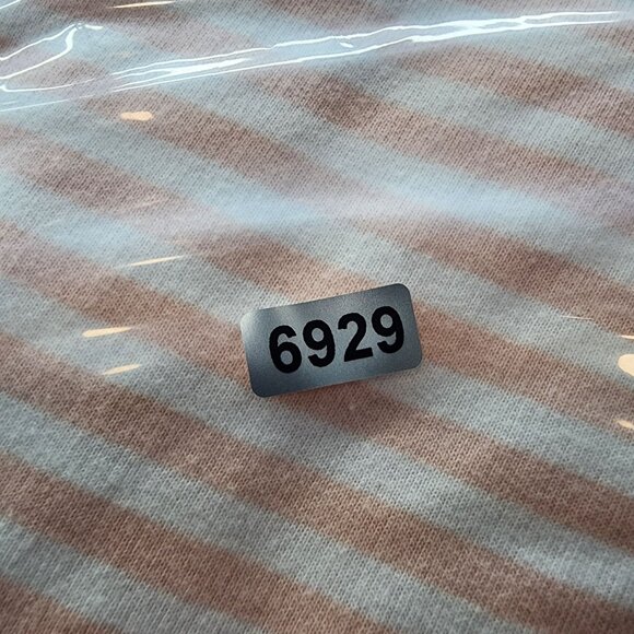 Womens The Tog Shop Jacket Full Zip Light Pink White Striped 3/4 Sleeve Size XL - Picture 8 of 8